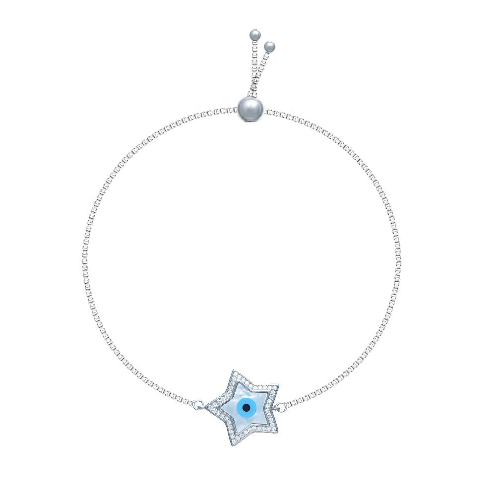 925 Silver Stellar Shield Bracelet - 925 sterling silver bracelet by Tassya Silver