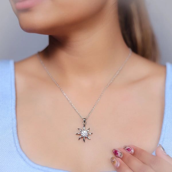 925 Silver Sunbeam Spark Pendant