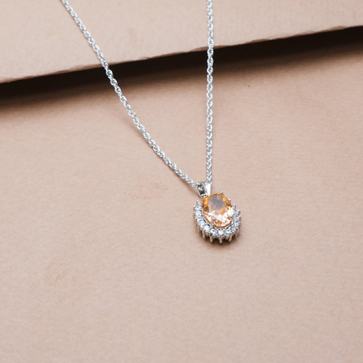925 Silver Sunset Glow Pendant - 925 sterling silver pendant by Tassya Silver