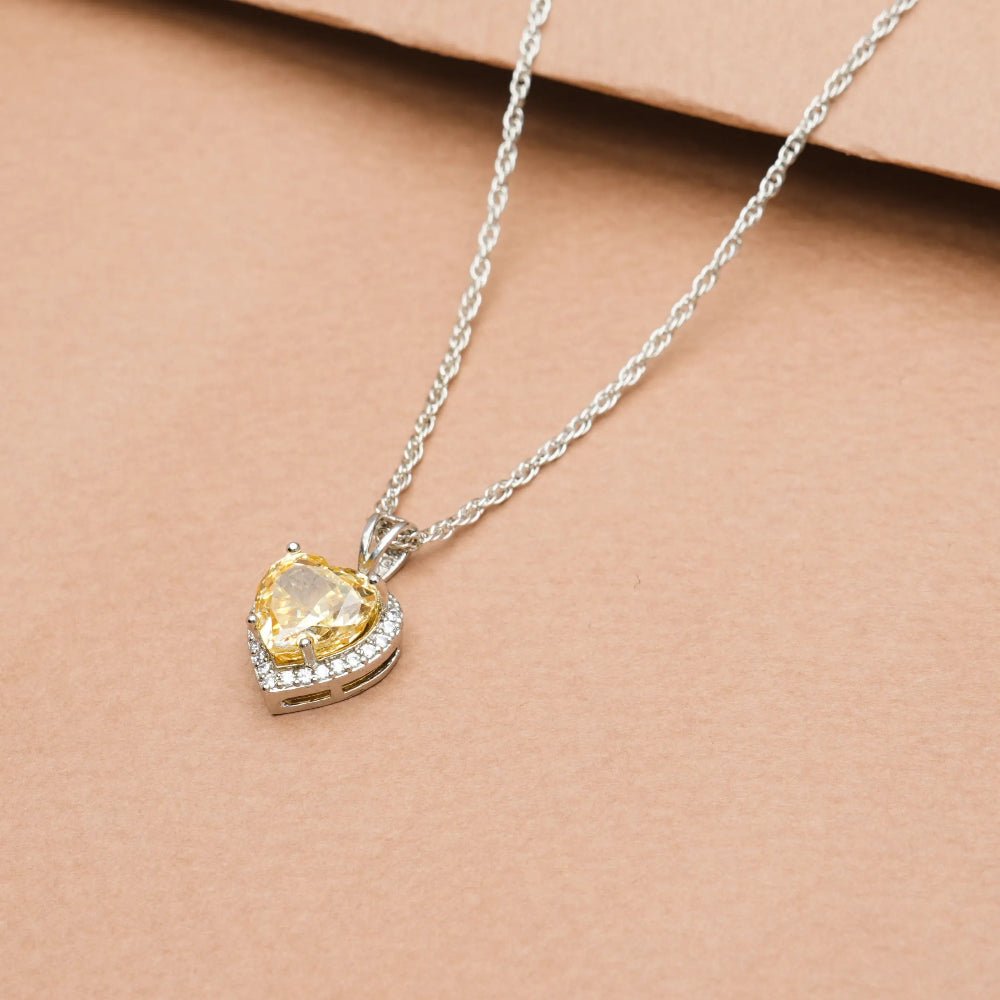 925 Silver Sunshine Heart Pendant - 925 sterling silver pendant by Tassya Silver