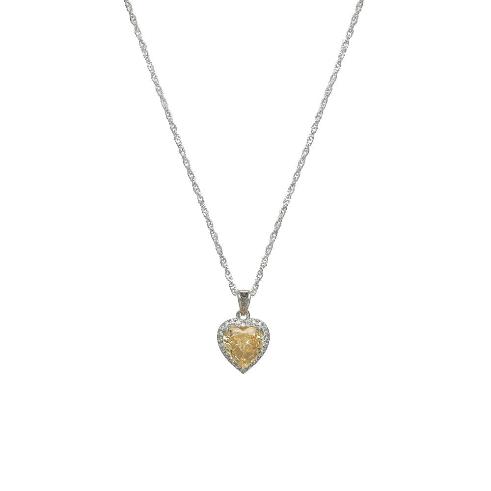 925 Silver Sunshine Heart Pendant - 925 sterling silver pendant by Tassya Silver