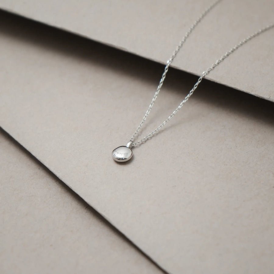 925 Silver Timeless Pearl Drop Chain Pendant - 925 sterling silver pendant by Tassya Silver