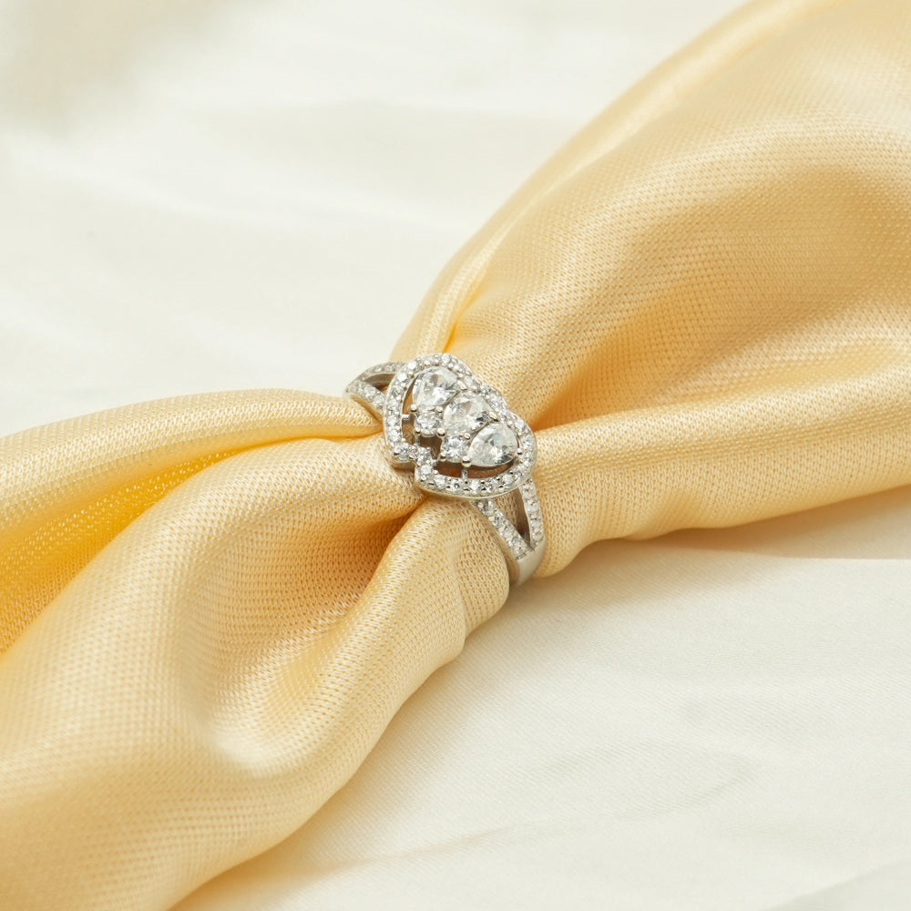 925 Silver Trilight Crown Ring - 925 sterling silver ring by Tassya Silver