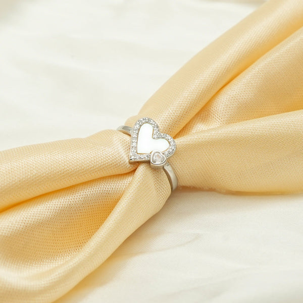 925 Silver Twin Love Whisper Ring