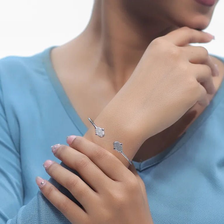 925 Silver Twin Tortoise Open Kada - 925 sterling silver bracelet by Tassya Silver
