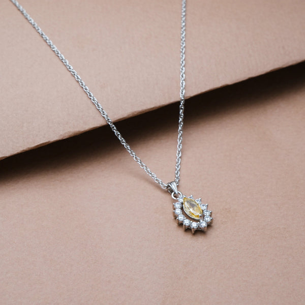 925 Silver Sunset Marquise Pendant