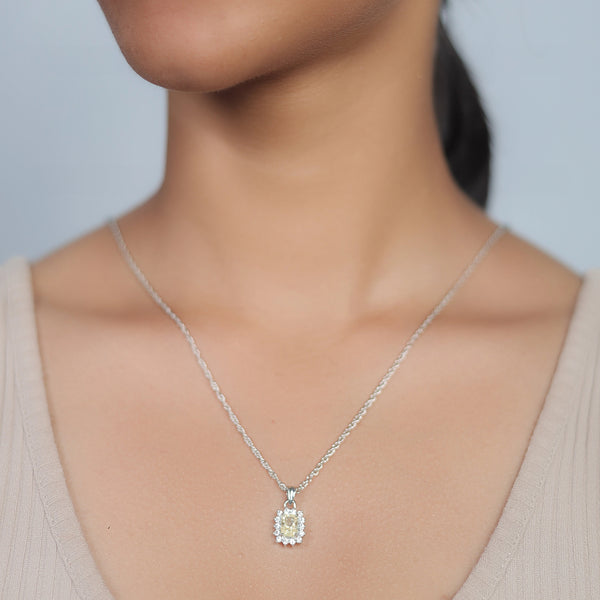 925 Silver Yellow Starlight Crown Pendant