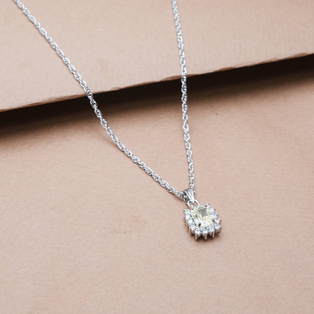 925 Silver Yellow Starlight Crown Pendant - 925 sterling silver pendant by Tassya Silver