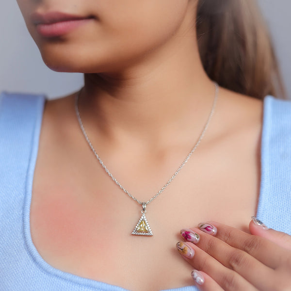 925 Silver Yellow Trilight Spark Pendant
