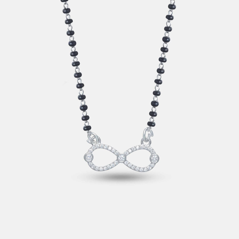 925 Silver Sparkling Infinity Mangalsutra - 925 sterling silver mangalsutra by Tassya Silver