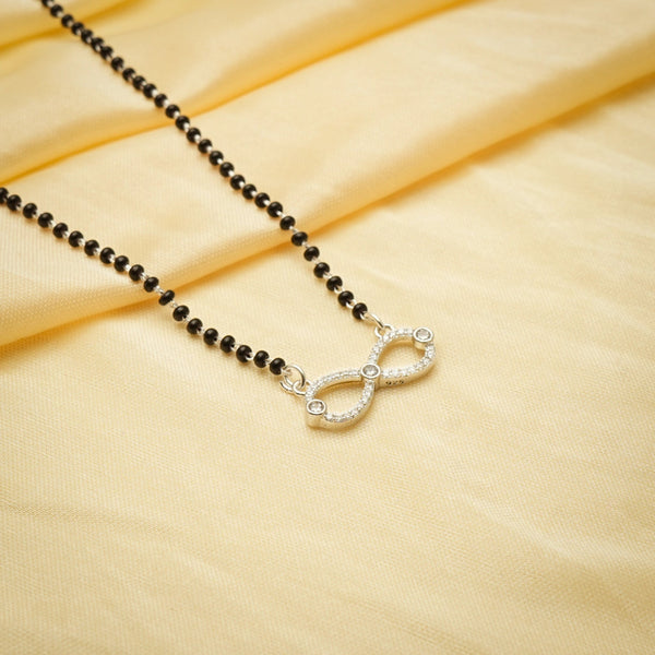 925 Silver Sparkling Infinity Mangalsutra