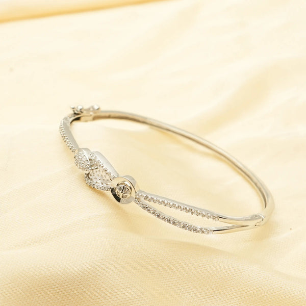925 Silver Sparkling Promise Bow Kada