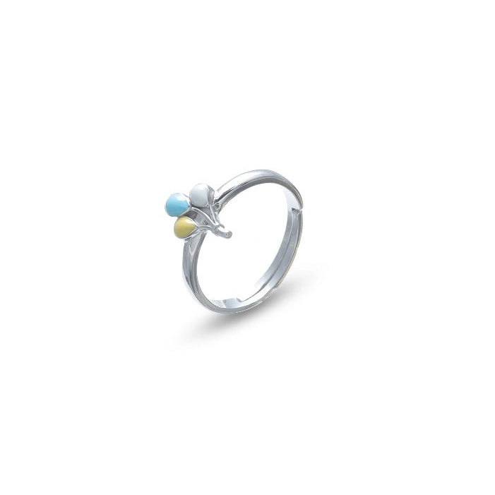 925 Silver Trio Color Drop Ring - 925 sterling silver ring by Tassya Silver