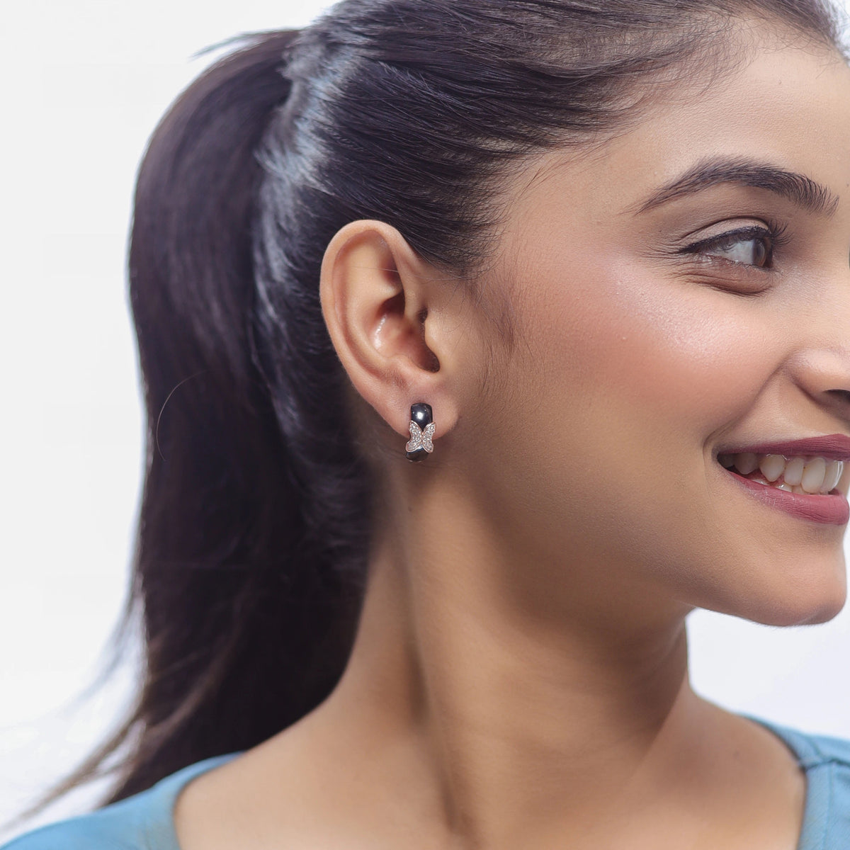 925 Silver Twilight Embrace Hoop Earrings - 925 sterling silver earrings by Tassya Silver