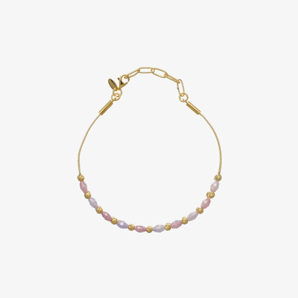 925 Silver Golden Plated Soul Heart Bracelet