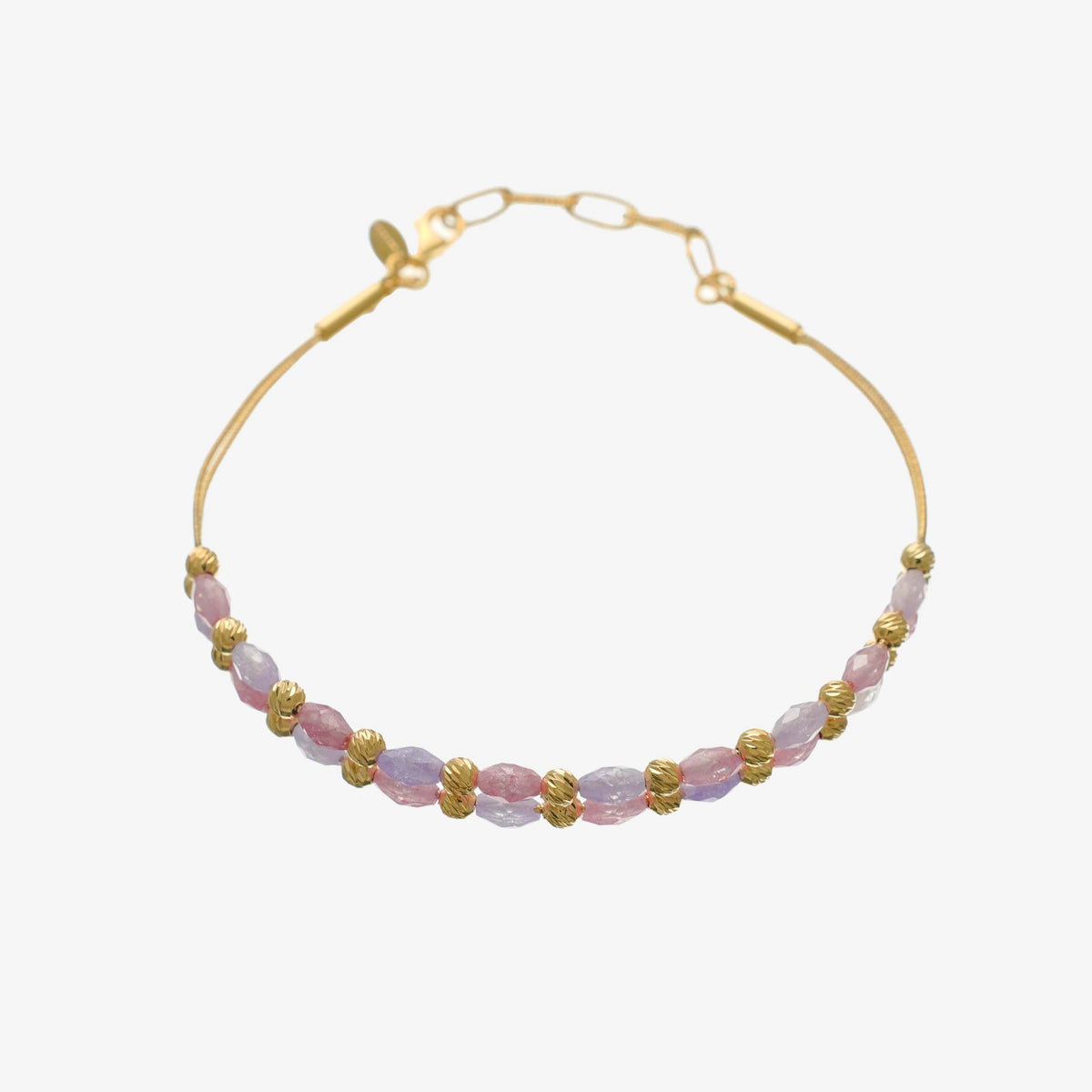 925 Silver Golden Plated Soul Heart Bracelet