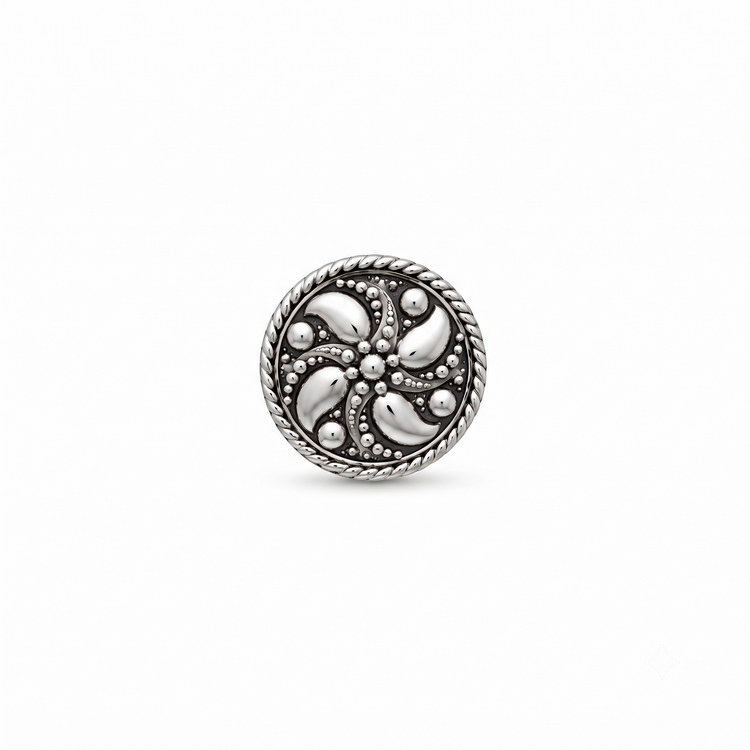 925 Silver Paisley Swirl Nose Pin