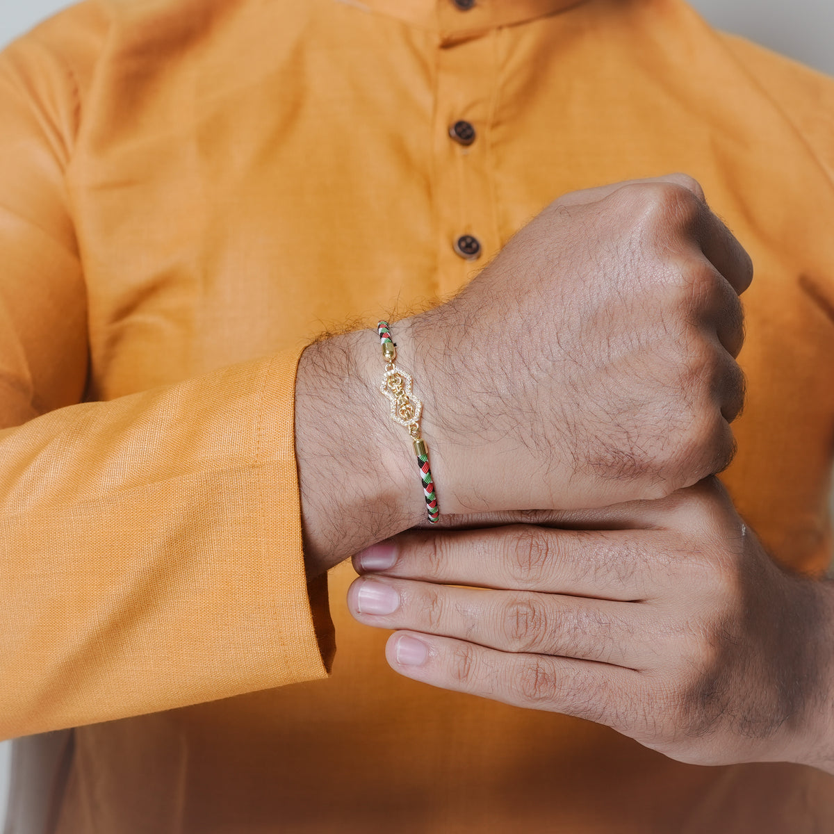 925 Gold Silver Shiv Aashirwad Rakhi