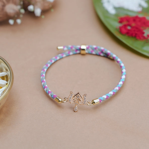 925 Rosegold Silver Trinetra Shiv Rakhi