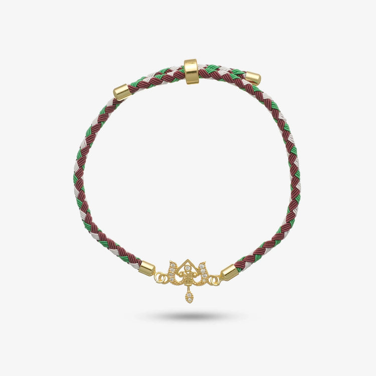 925 Gold Silver Trinetra Shiv Rakhi