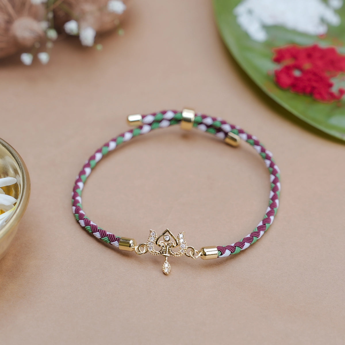 925 Gold Silver Trinetra Shiv Rakhi