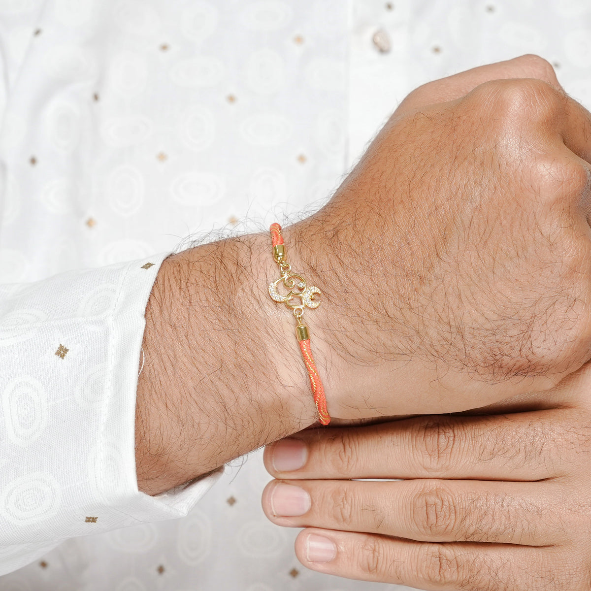 925 Gold Silver Om Advait Rakhi