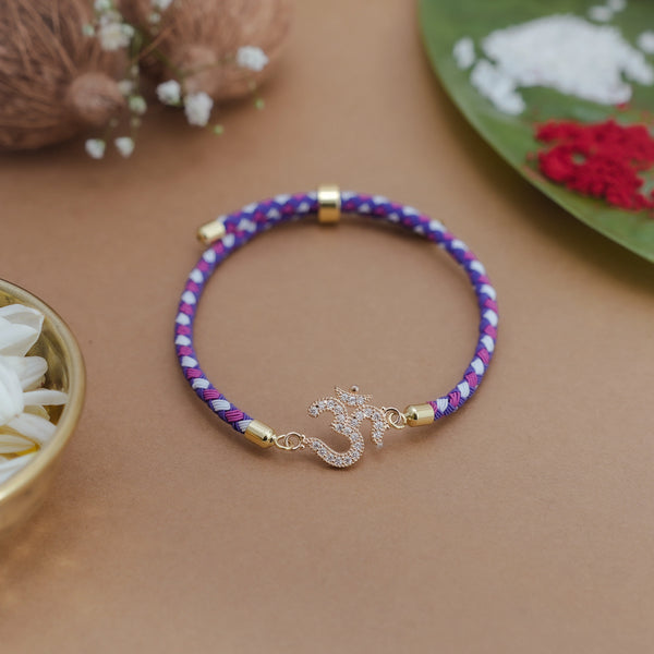 925 Rosegold Silver Om Sankalp Rakhi