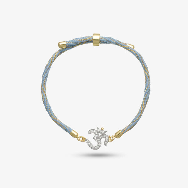 925 Gold Silver Om Sankalp Rakhi