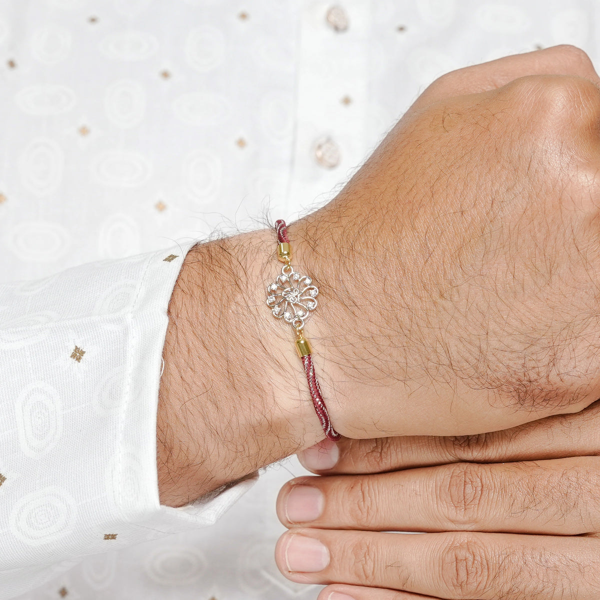 925 Silver Om Mahima Rakhi