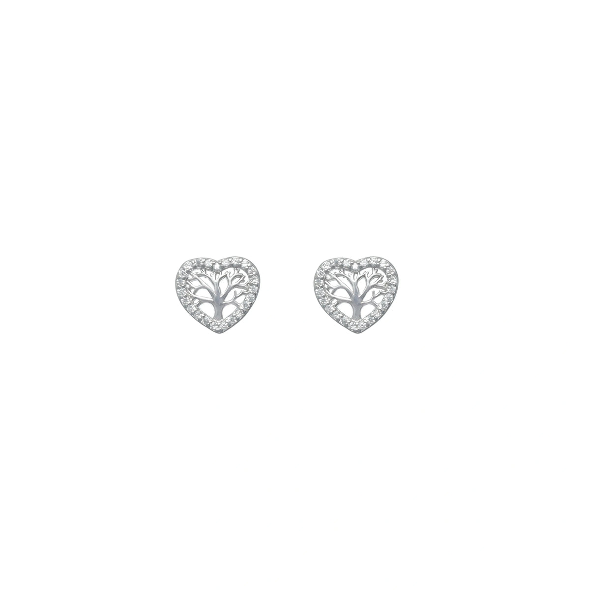 925 Silver Tree of Love Studs - 925 sterling silver earrings by Tassya Silver