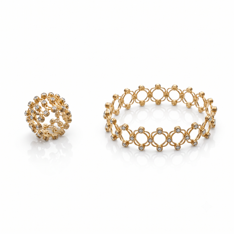 Golden Orbit (2 in 1) Ring & Kada
