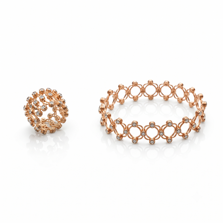 Rose Orbit (2 in 1) Ring & Kada