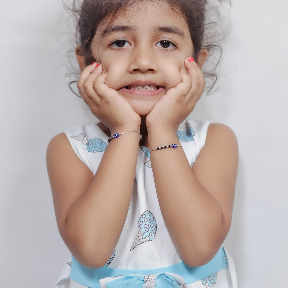 925 Silver Little Nazar Bracelet - 925 sterling silver bracelet by Tassya Silver