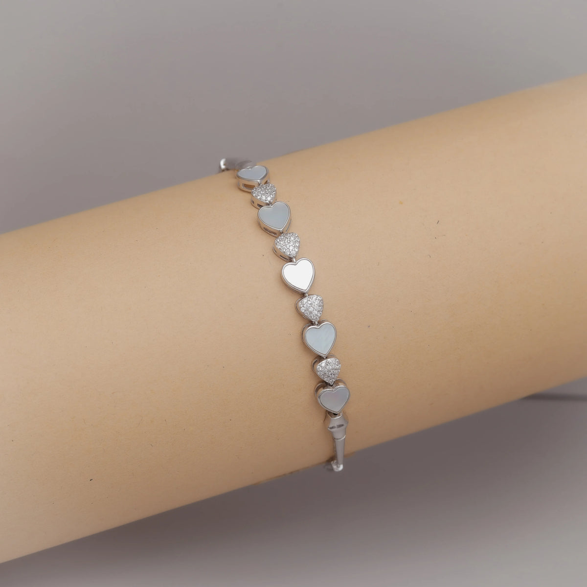 925 Silver Sweetheart Glow Bracelet - 925 sterling silver bracelet by Tassya Silver