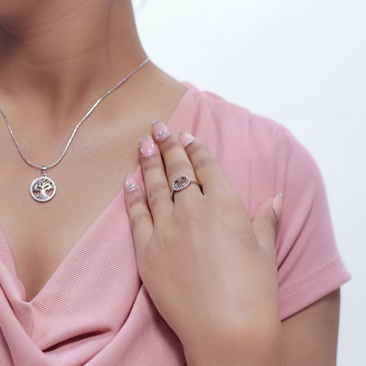 925 Silver Eternal Tree Essence Set - 925 sterling silver jewellery set by Tassya Silver