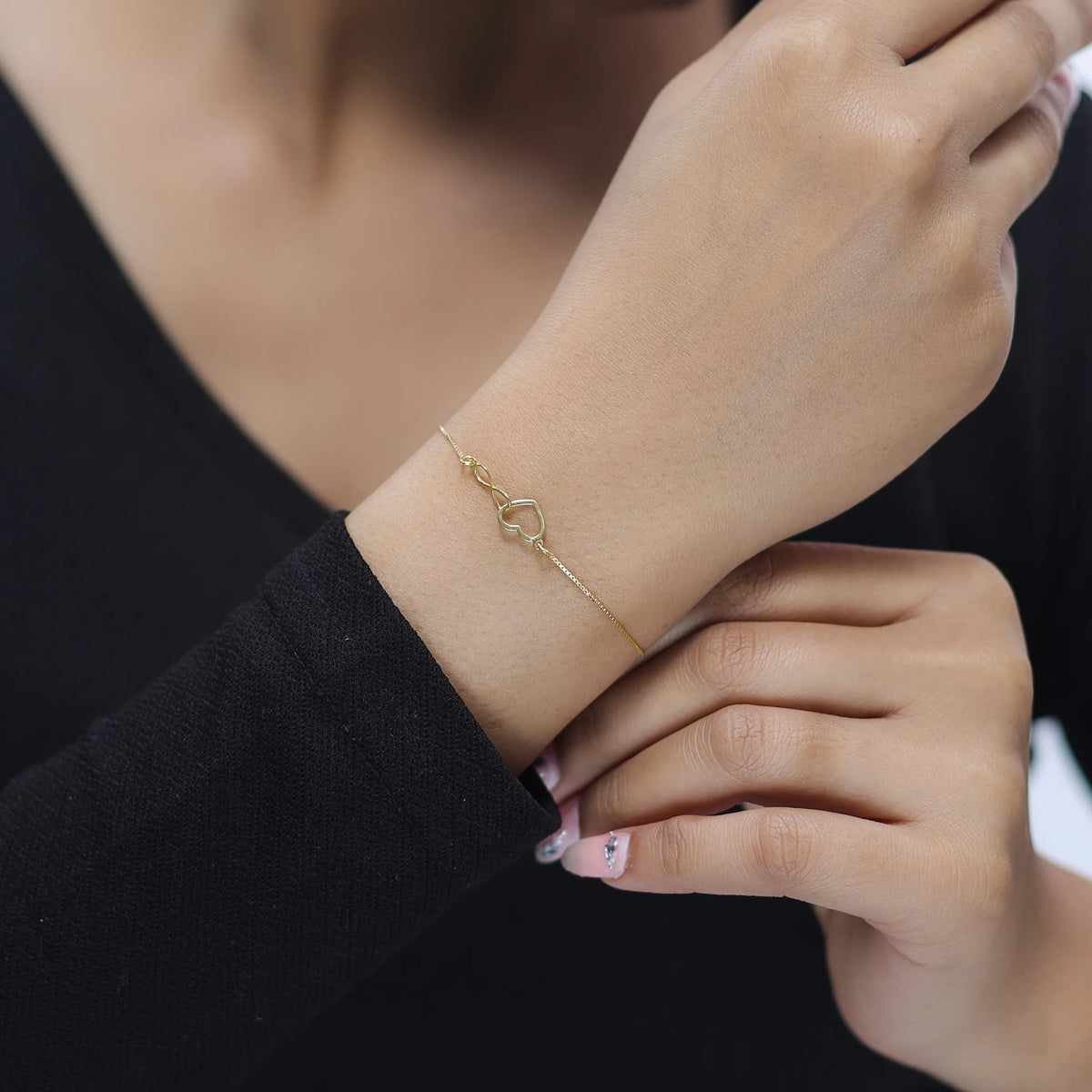 925 Silver Infinity Love Bracelet - 925 sterling silver bracelet by Tassya Silver