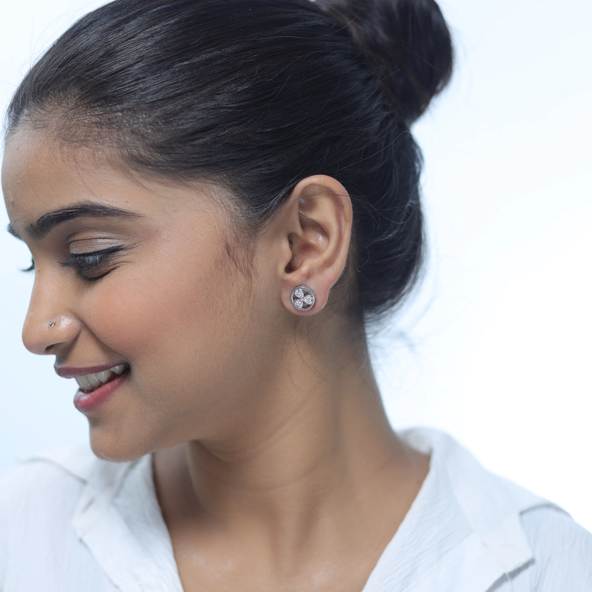 925 Silver Lucky Spin Studs - 925 sterling silver earrings by Tassya Silver