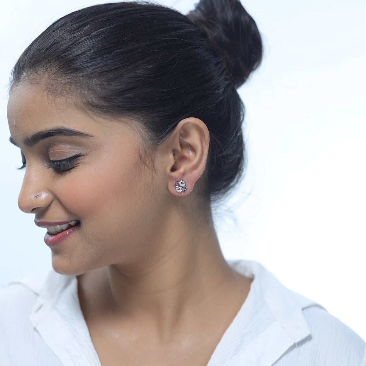925 Silver Infinity Heart Earrings - 925 sterling silver earrings by Tassya Silver