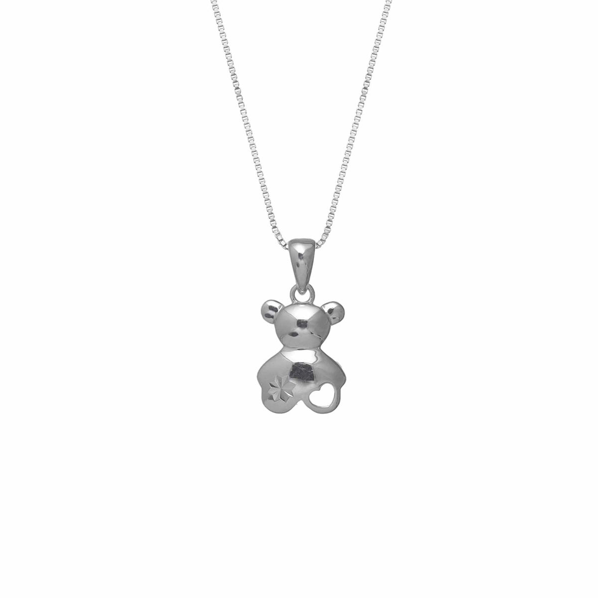925 Silver Little Teddy Pendant - 925 sterling silver pendant by Tassya Silver