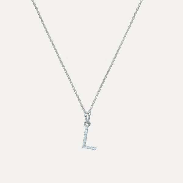 925 Silver "L" Initial Chain Pendant