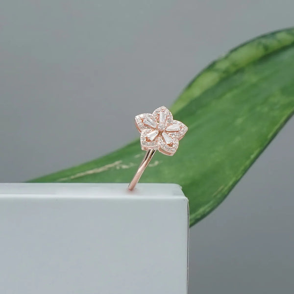 925 Silver Rosé Bloom Ring