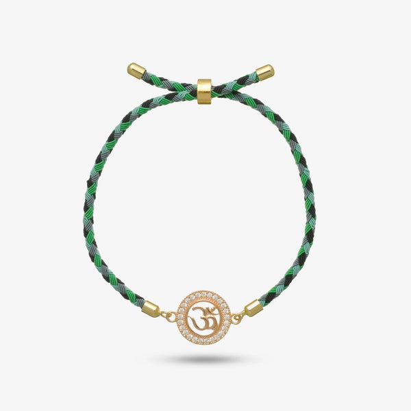 925 Rosegold Silver Om Kripa Rakhi