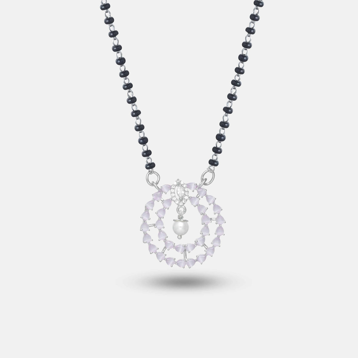 925 Silver Pearl Aura Mangalsutra - 925 sterling silver mangalsutra by Tassya Silver