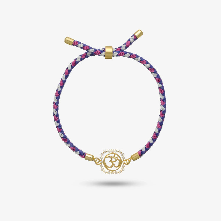 925 Silver Gold Om Sukh Rakhi