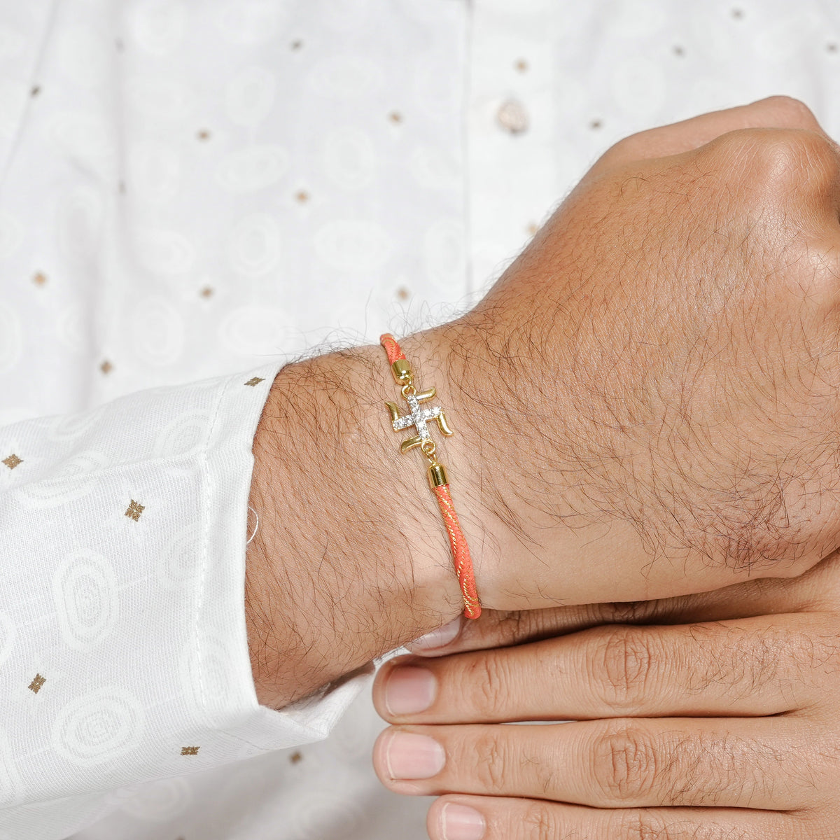 925 Silver Swastik Vardaan Rakhi