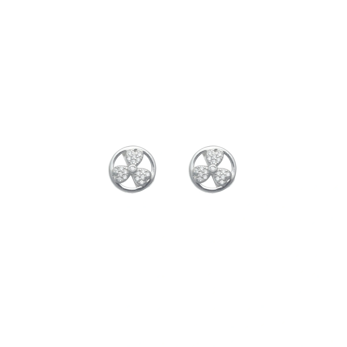 925 Silver Lucky Spin Studs - 925 sterling silver earrings by Tassya Silver