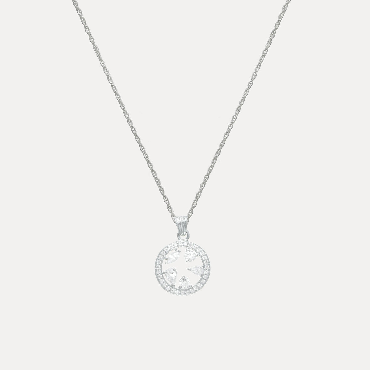 925 Silver Starlight Halo Pendant - 925 sterling silver pendant by Tassya Silver