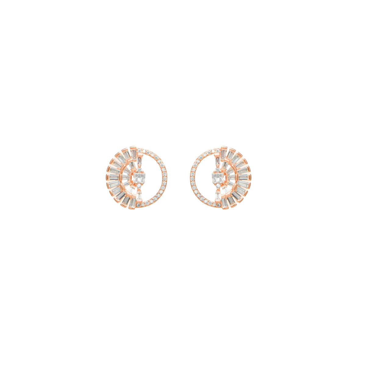 925 Silver Radiant Orbit Studs - 925 sterling silver earrings by Tassya Silver