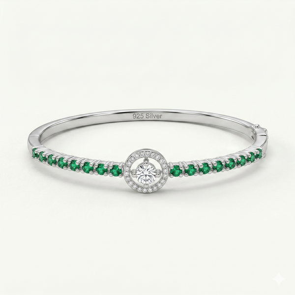 925 Silver Emerald Diamond Dream Kada