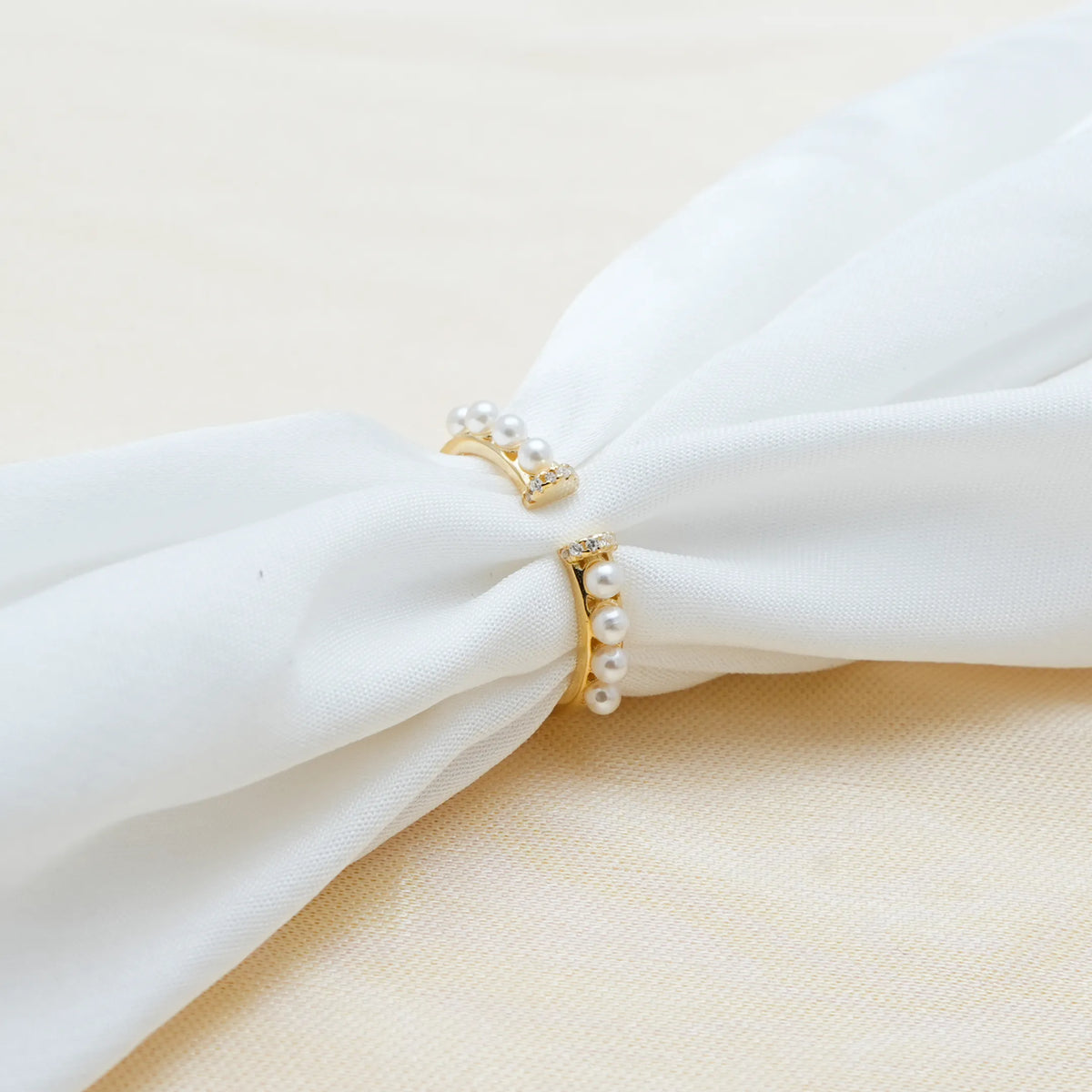 925 Silver Twin Pearl Ring - 925 sterling silver ring by Tassya Silver